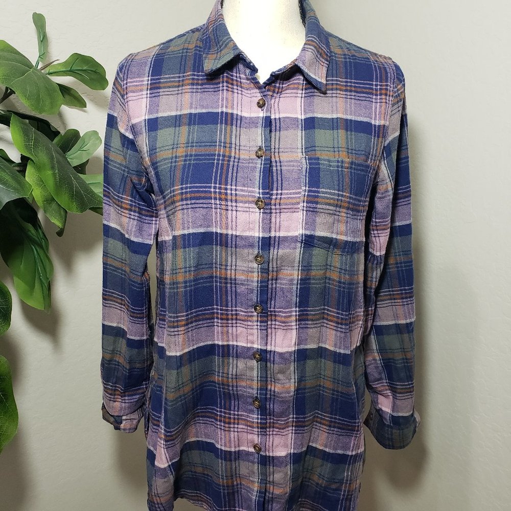Pink Rose Plaid Pink Button down Shirts